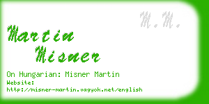 martin misner business card